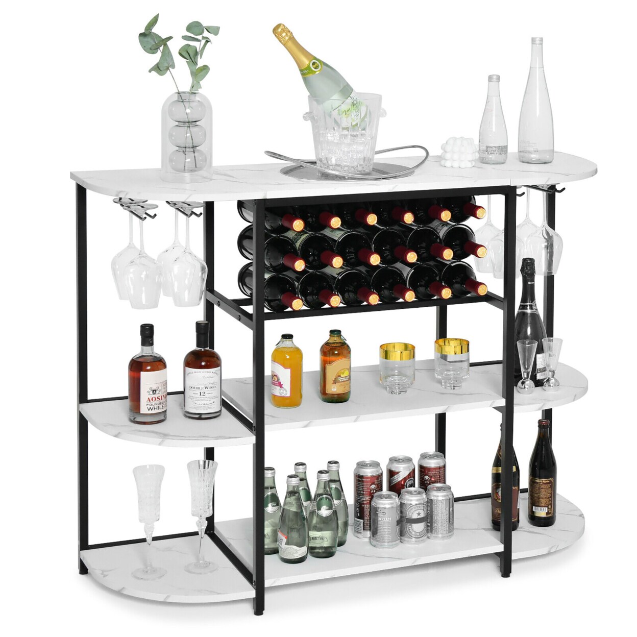 Wine discount rack desk