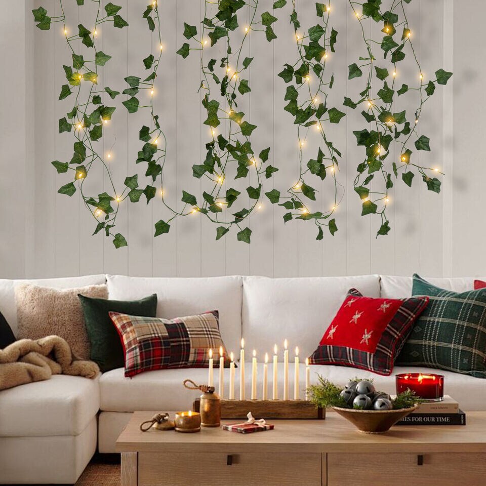 32.8ft Green Leaves Vine String Lights