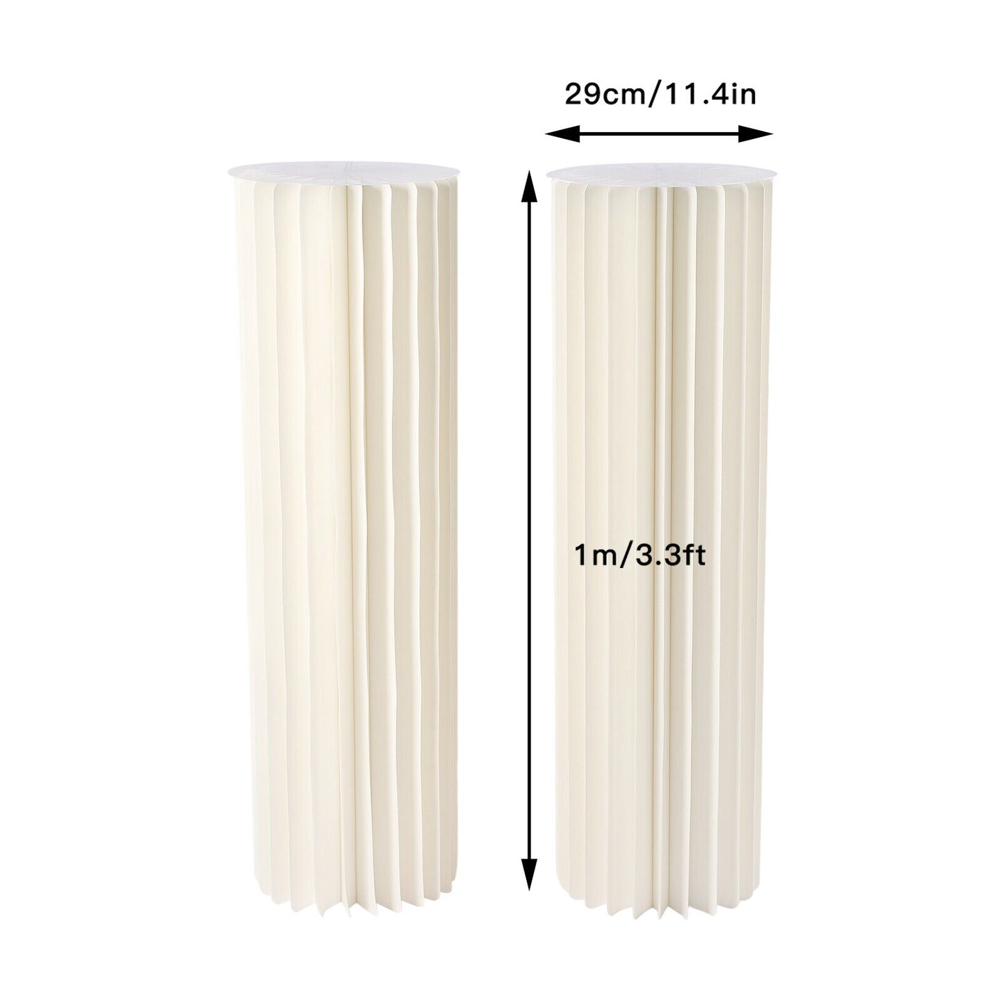 Kitcheniva 2 Pcs Foldable Paper Columns Display Pedestals Stands