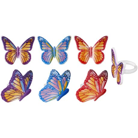 Butterflies Butterfly watercolor cake and cupcake toppers- 144 Pics Per Order