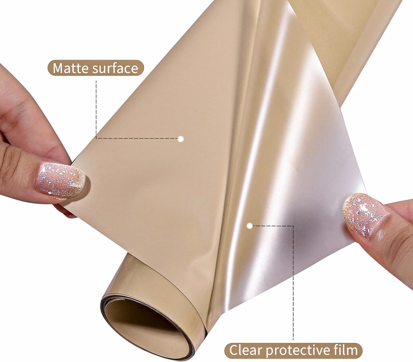 FROG Heat Transfer Vinyl Roll HTV Vinyl - 12&#x22;x5ft Camel Iron on Vinyl for T-Shirts, Heat Press Vinyl for DIY Craft Designs (Camel)