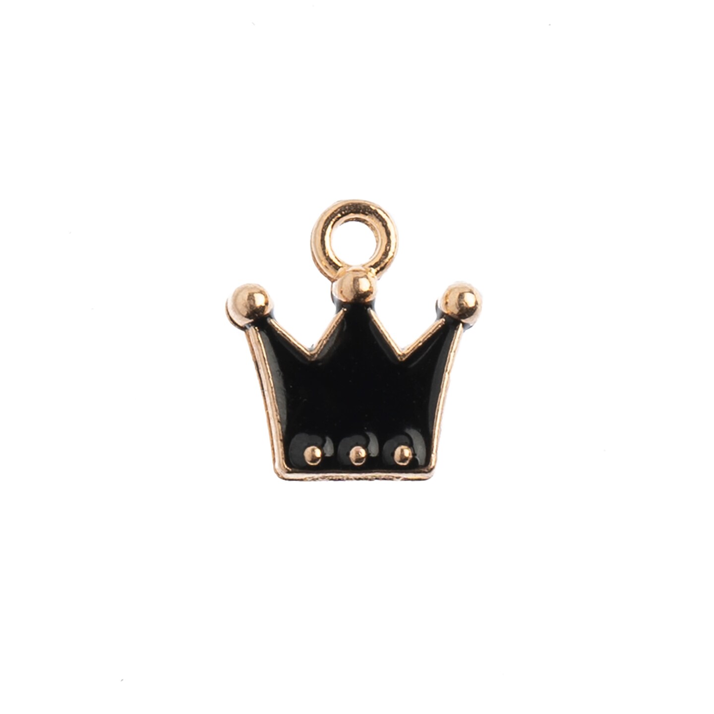 John Bead Sweet &#x26; Petite Crown Charms, 10pcs