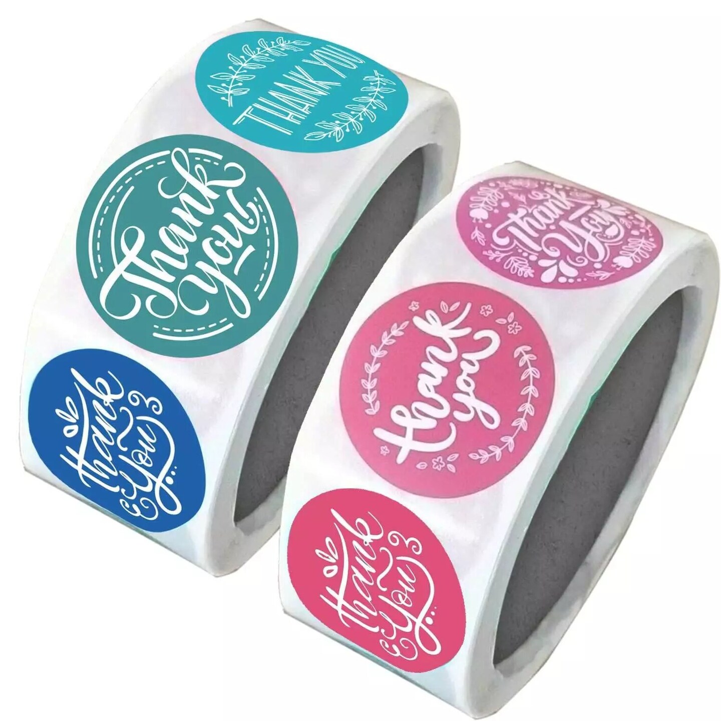 Kitcheniva 1000 Pcs Assorted Floral Thank You Stickers