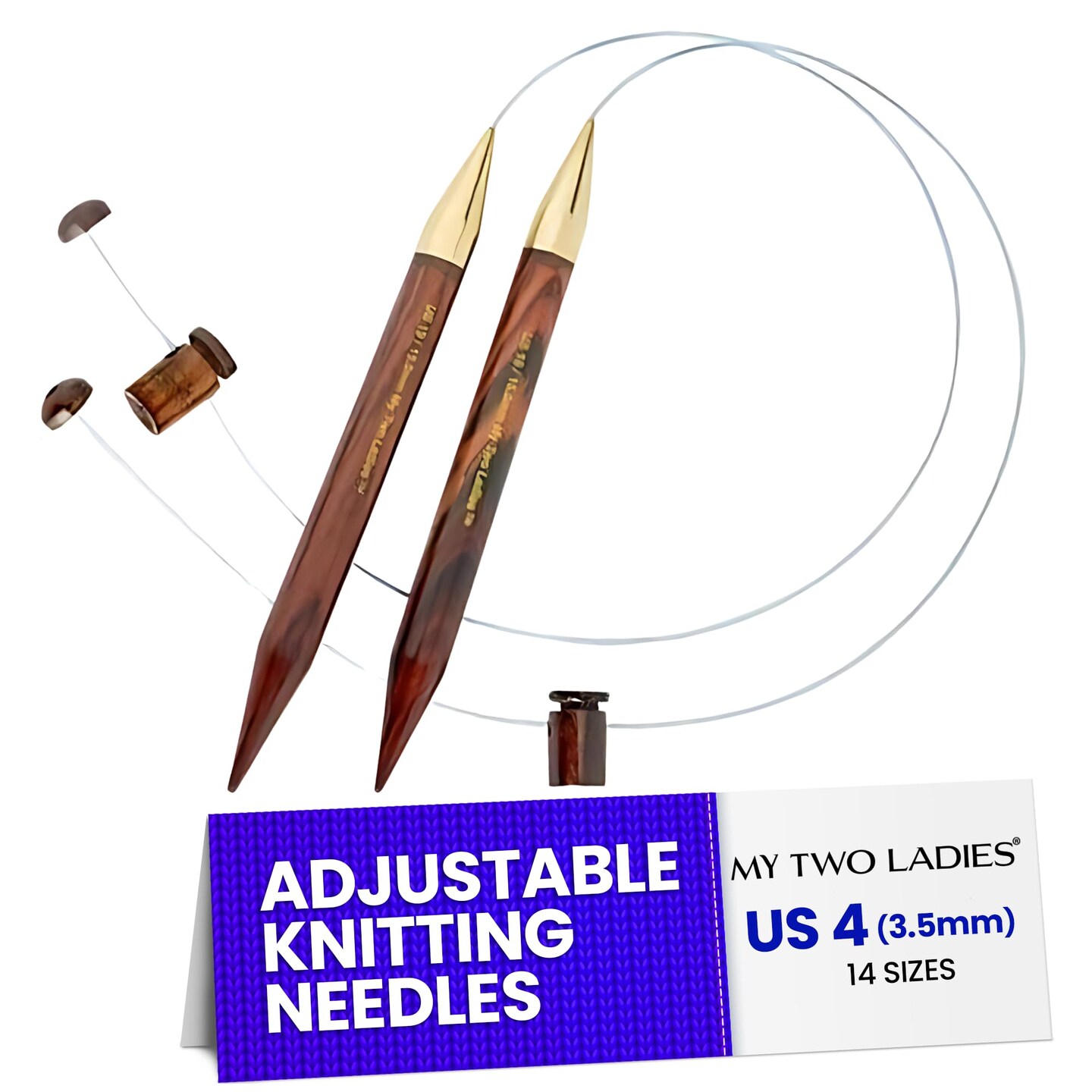 My Two Ladies | The ORGINAL | Adjustable Ergonomic Knitting Needles | 14 sizes