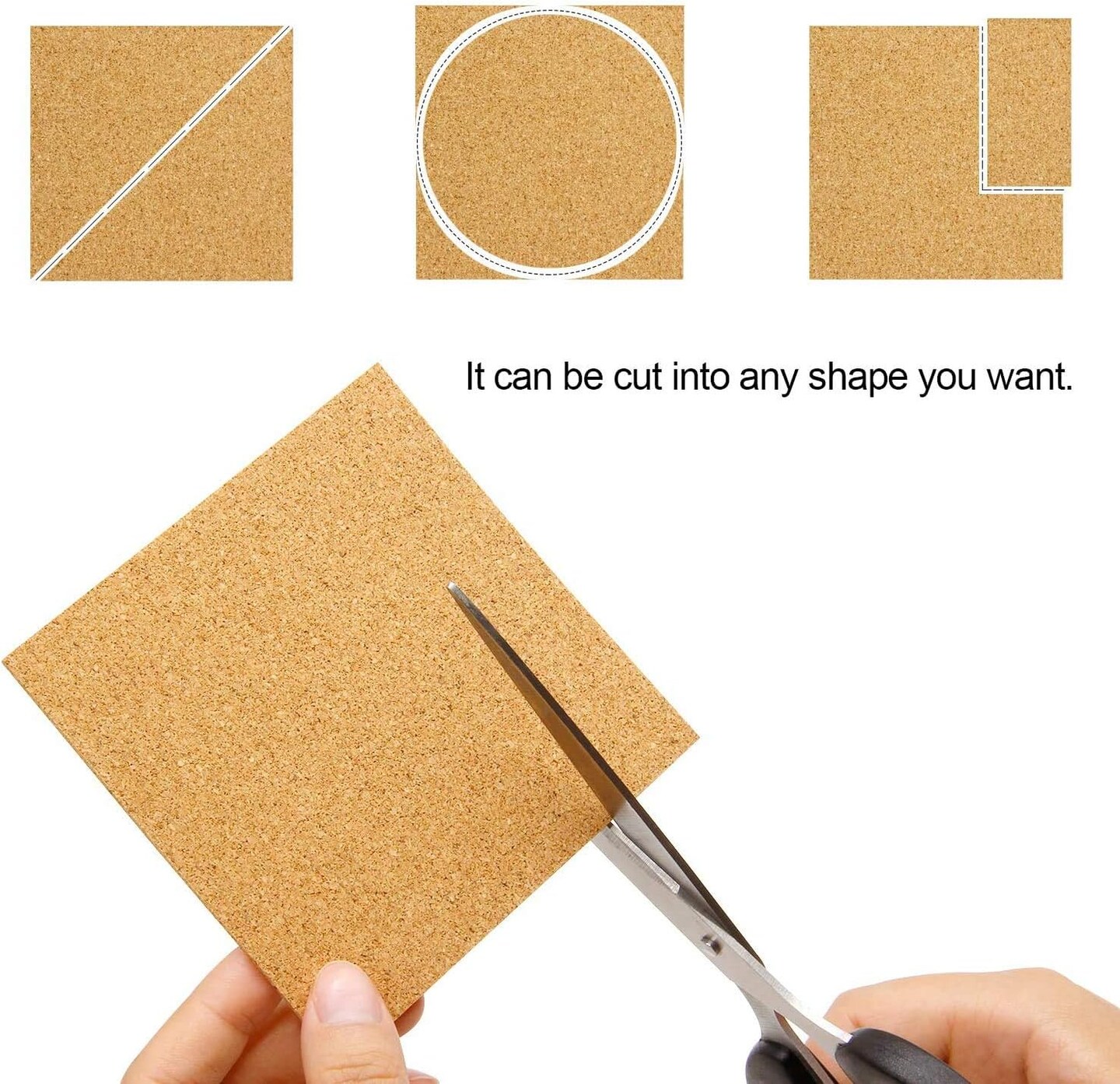 36 PCS Self-Adhesive Cork Sheets 4&#x22;x 4&#x22; for DIY Coasters, Cork Board Squares, Cork Tiles, Cork Mat, Mini Wall Cork Board with Strong Adhesive-Backed