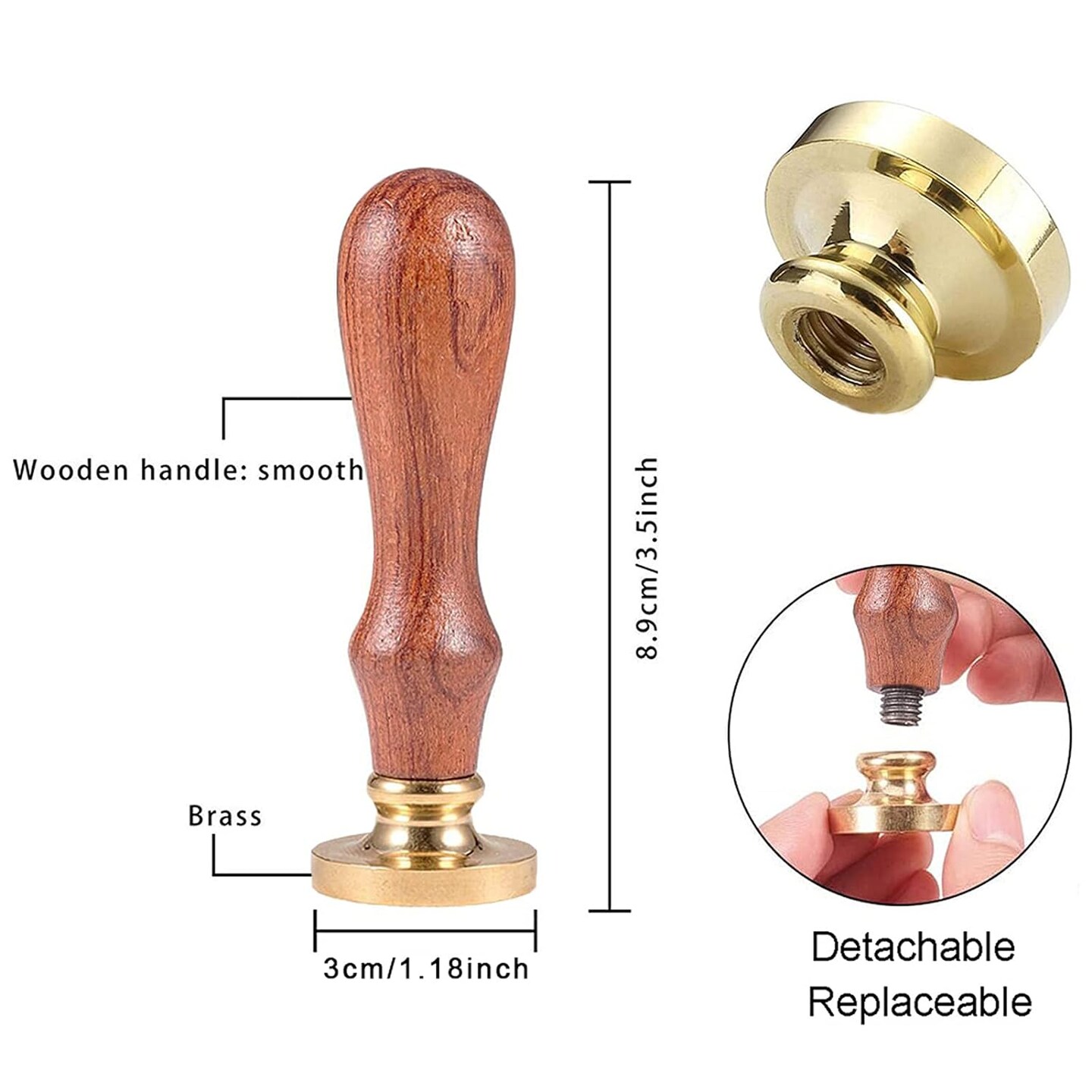 Crow Wax Seal Stamp Halloween Raven Sealing Wax Stamps Moon Vintage 30mm Removable Brass Head Sealing Stamp with Wooden Handle for Wedding Invitations Envelope Wrap