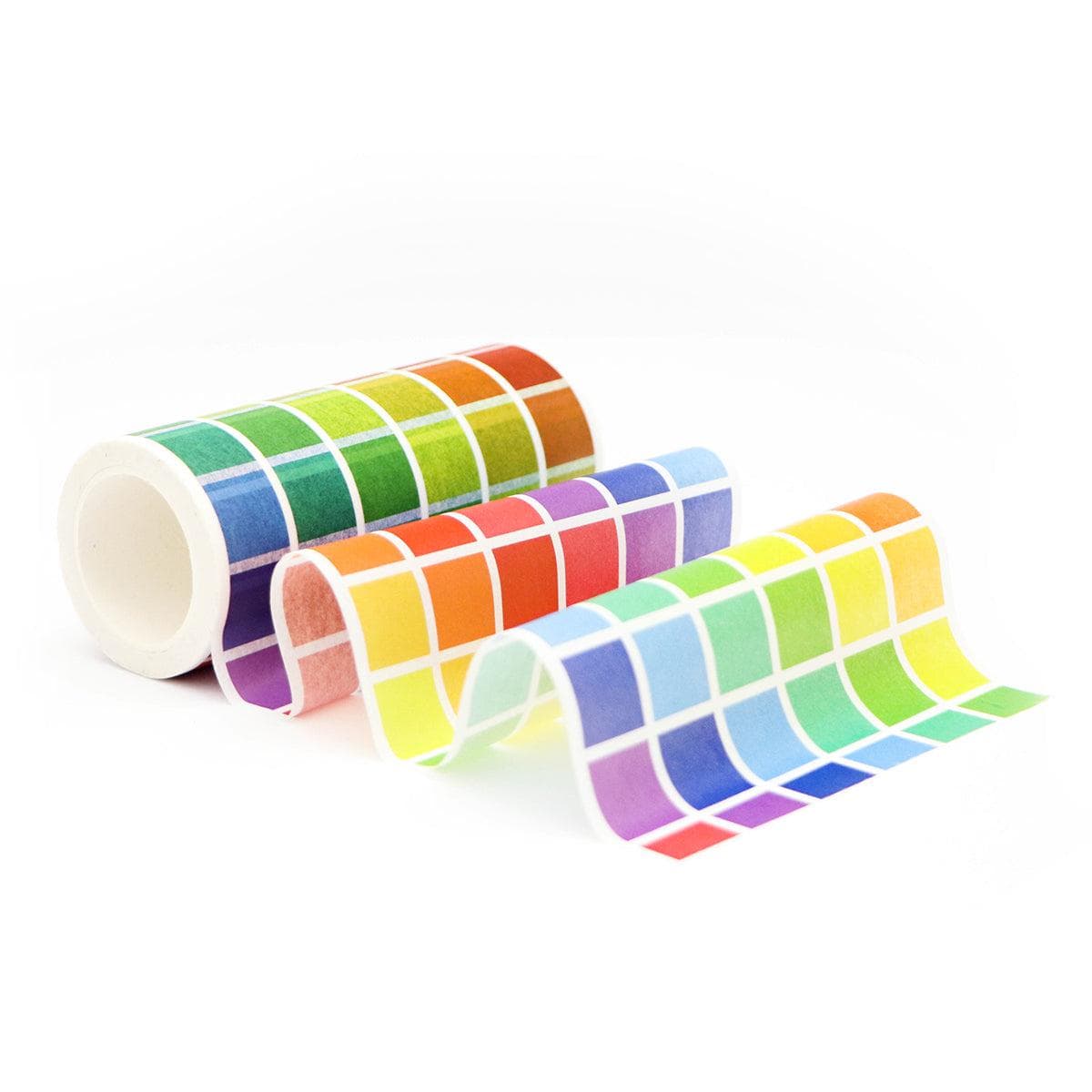Geo Rainbow Wide Washi Tape