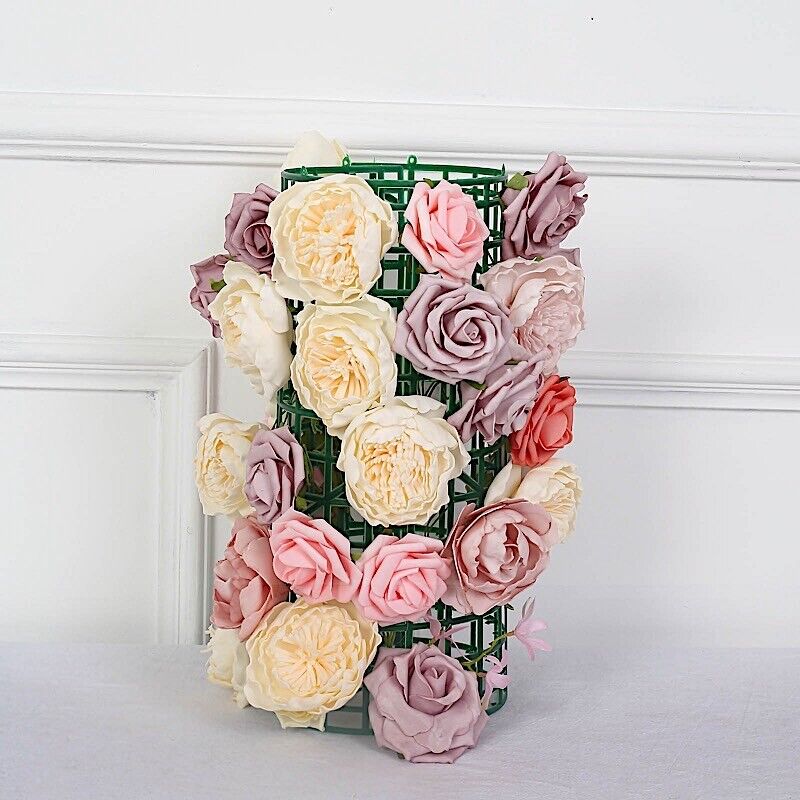 10 Dark Green 24x16 in Plastic Grid Frames DIY Mesh Flower Wall PANELS