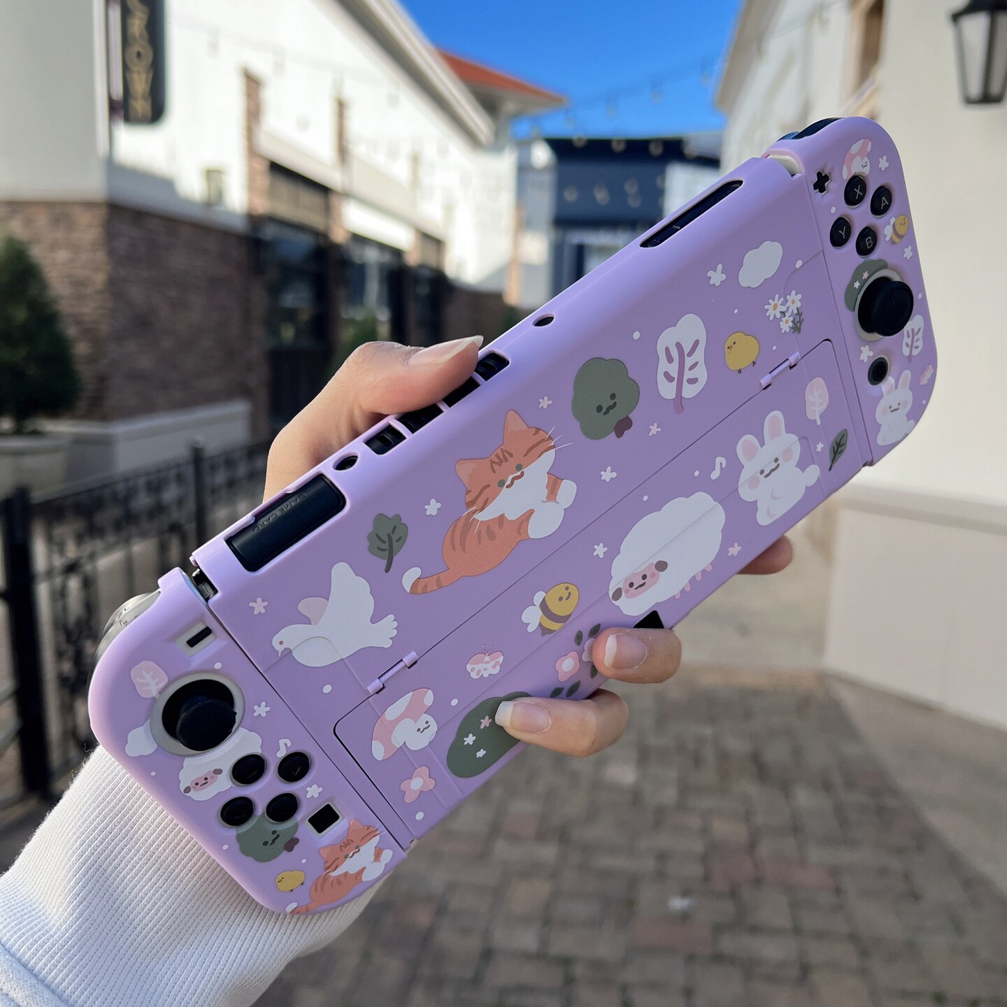 Starry Forest Sheep Cat Case for Nintendo Switch, Switch Oled