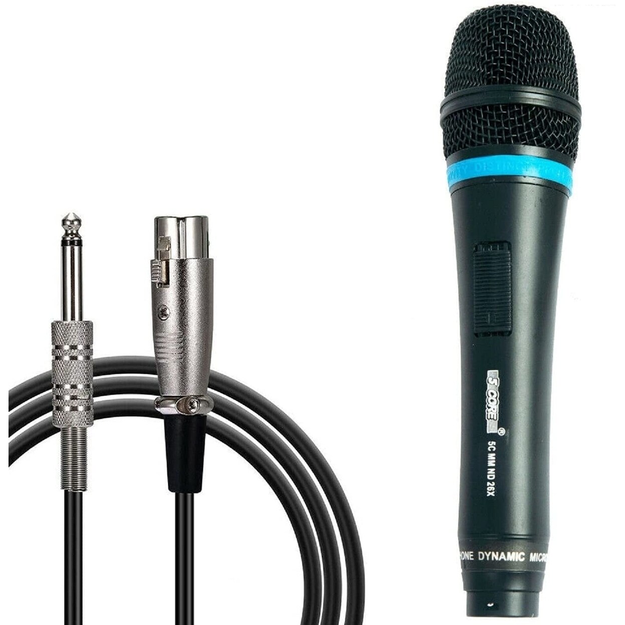 SKUSHOPS Professional Microphone Audio Dynamic Cardiod Karaoke Singing Wired Mic Music Recording Karaoke Microphone Black