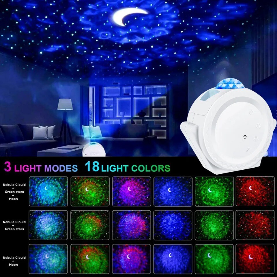3in1 LED Galaxy Starry Night Light Projector