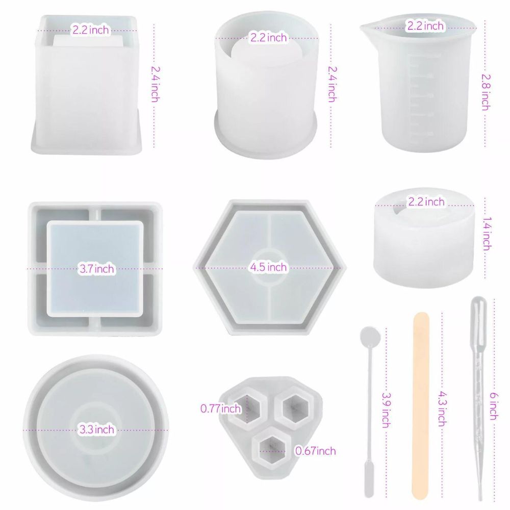 Silicone Resin Molds Multi-Use Casting Art Kit