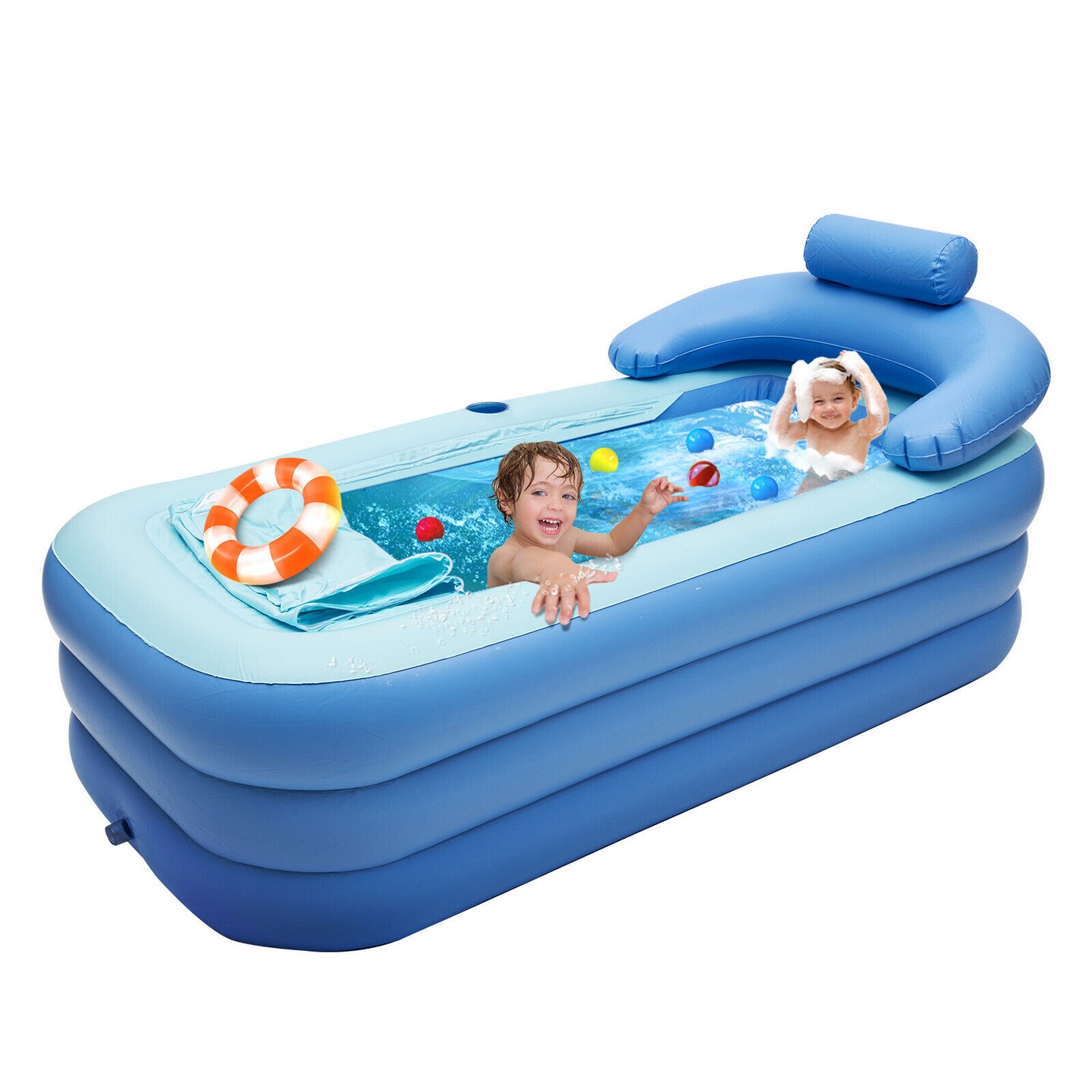 Kitcheniva Portable Folding Bathtub Inflatable Swimming Pool