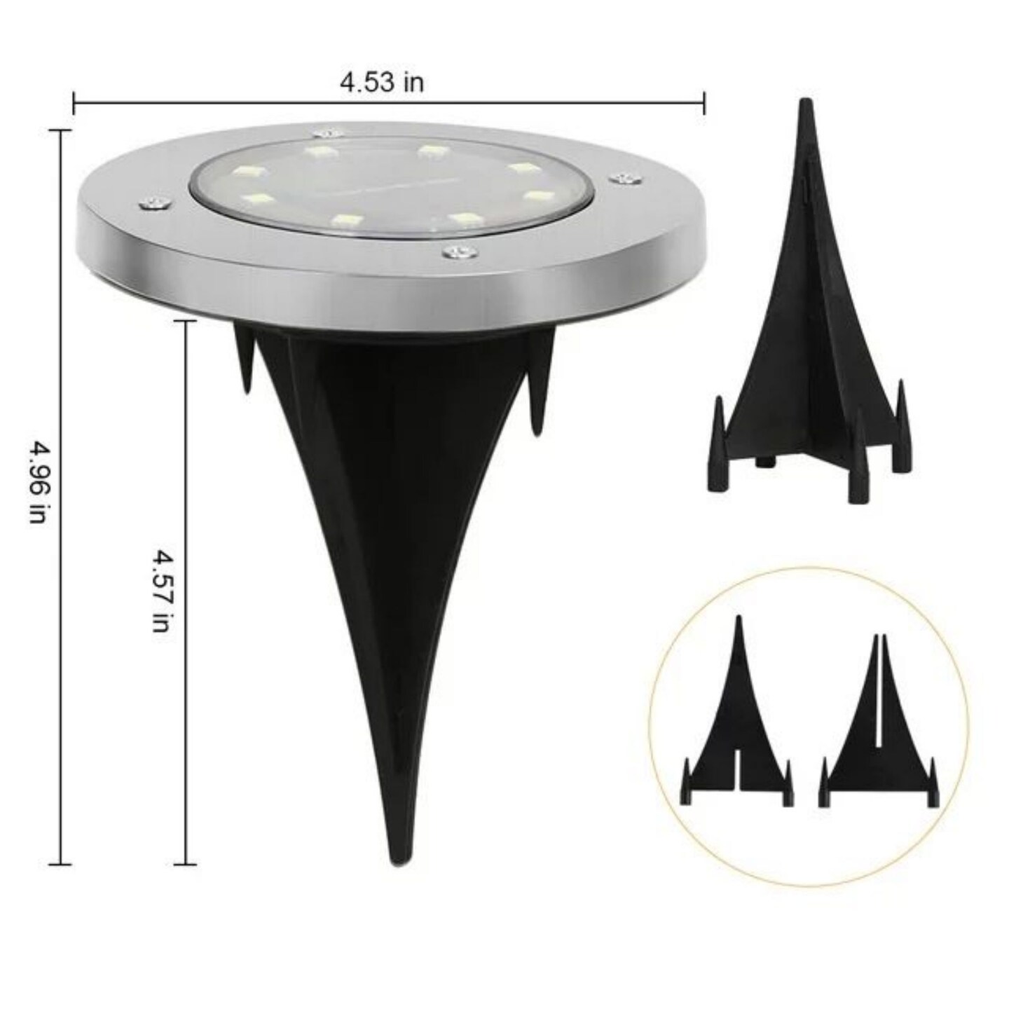 Solar Ground Lights, 8 LED Waterproof In-Ground Lights