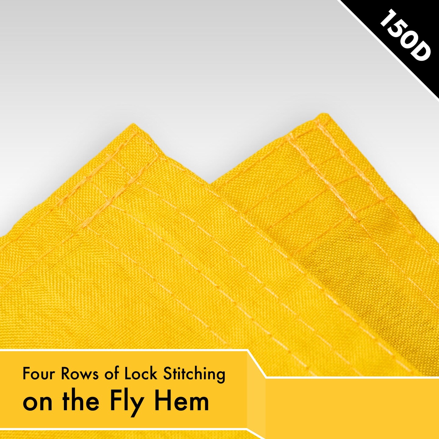 Solid Golden Yellow Color Flag 3x5 Ft 5-Pack Printed 150D Polyester By G128