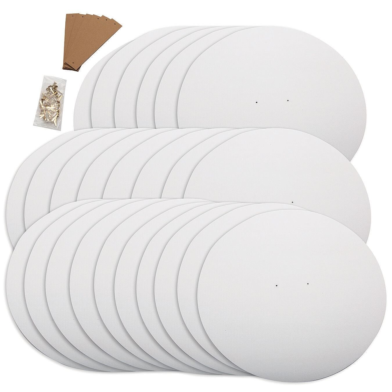 S&#x26;S Worldwide Color-Me Superhero Shield. White Cardboard, Easy Assembly, Perfect for Dramatic Play, Costumes, Creative Expression, Kids Can Decorate w/Markers, Paint, or Stickers, 18&#x22; diam. Pack of 24