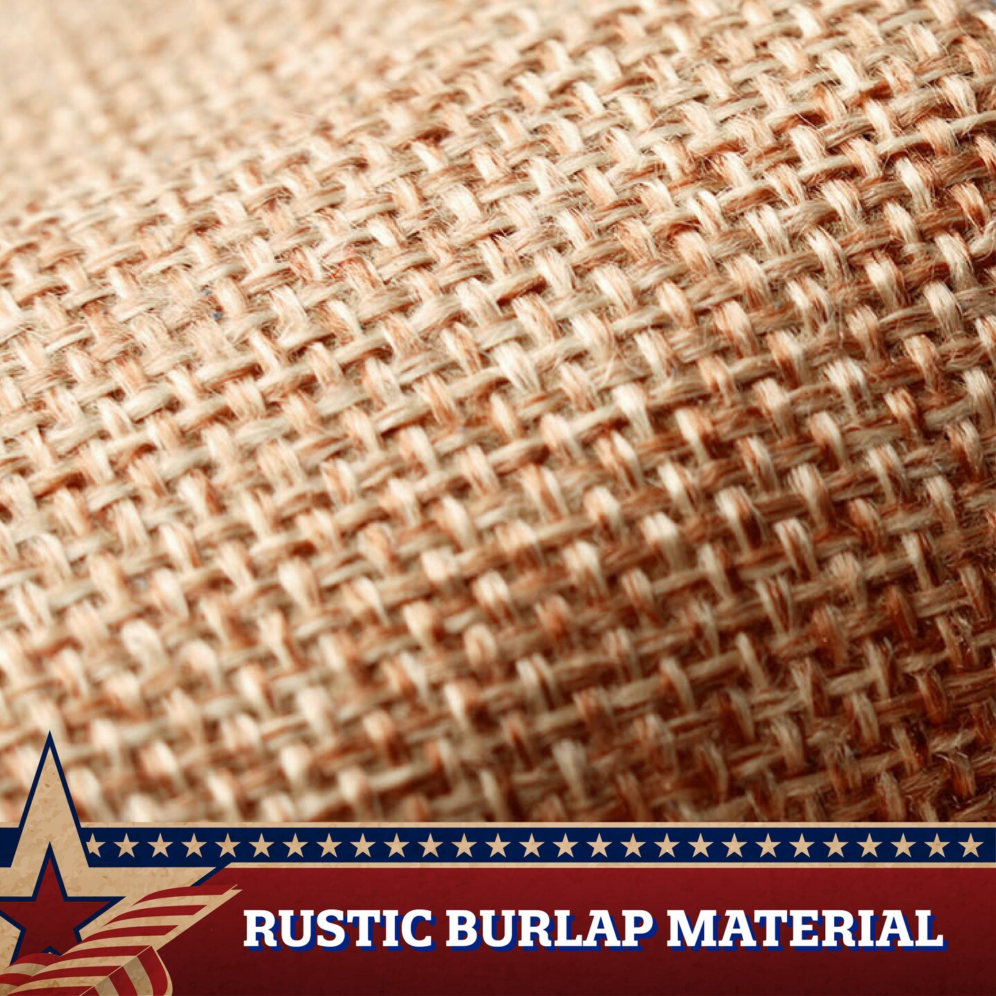 G128 - 2 Pack: USA Tea Stained Pleated Fan Flag 2x4FT Burlap Embroidered Polyester Stars and Stripes