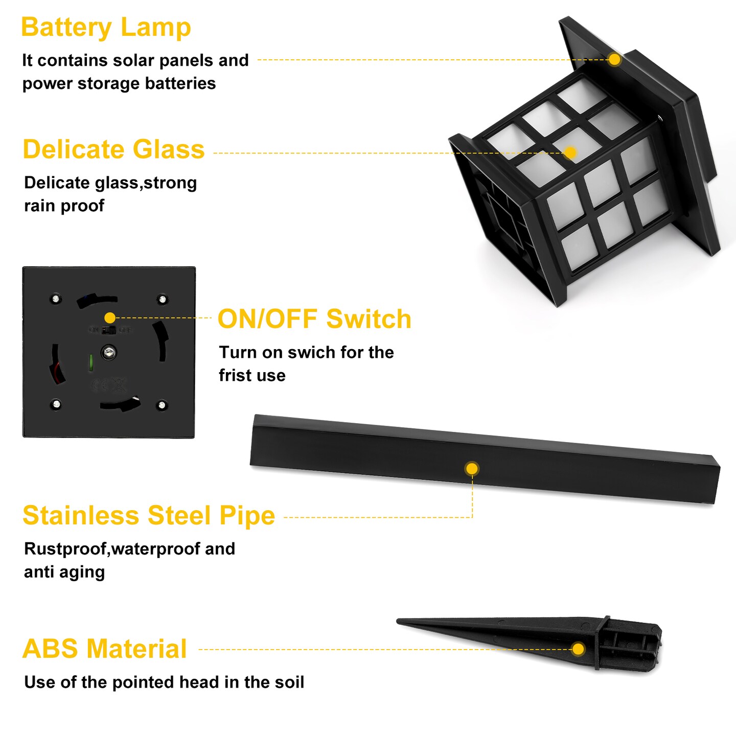 Solar Pathway Lights LED Waterproof Garden Landscape Lamp
