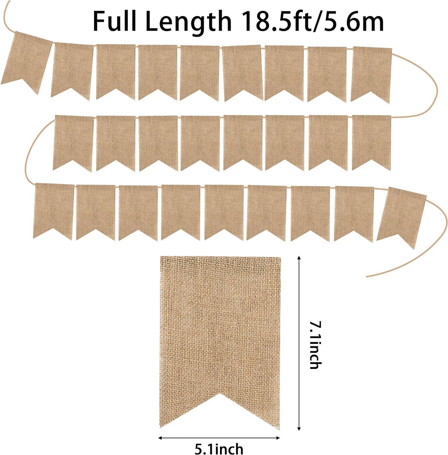 26 Pack DIY Burlap Banner Set include Letter Stencil, Design Swallowtail Flags for Kids and Adults, Handwriting Banner for Birthday and Independence Party, Unique Hand Draw Home Summer Decor