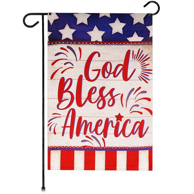 G128 Garden Flag God Bless America USA Flag Accent | 12x18 Inch ...