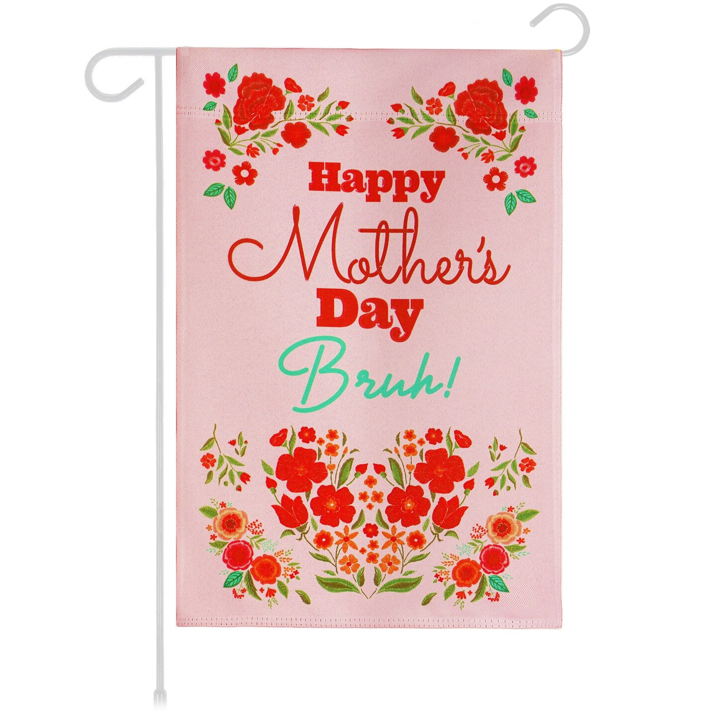 G128 Garden Flag Happy Mother&#x27;s Day Bruh Double Sided 12&#x22;x18&#x22; Blockout Fabric | Outdoor Seasonal Holiday Home Yard Decor