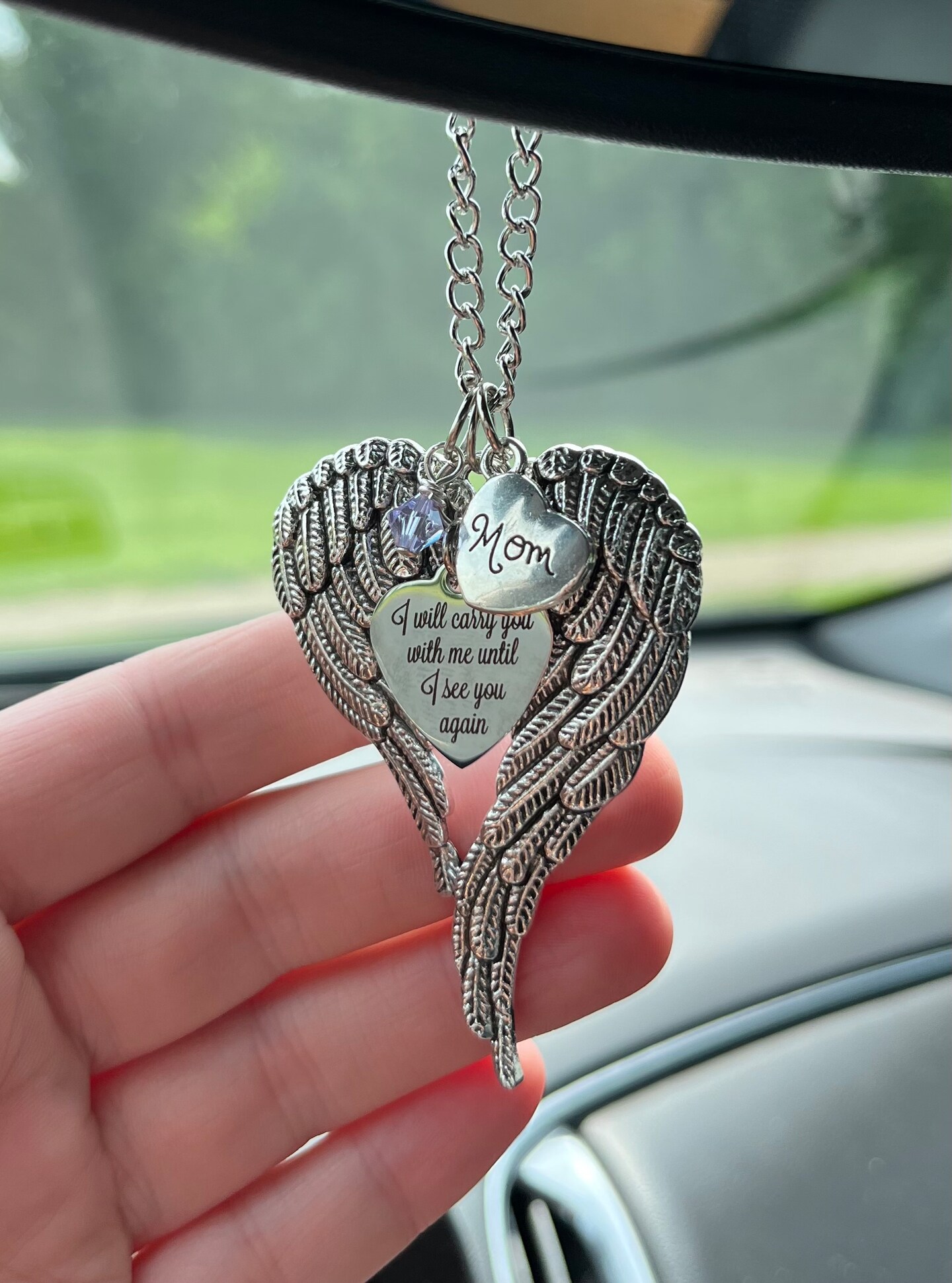 Memorial Car Charm, I Will Carry You With Me Until I See You Again ...