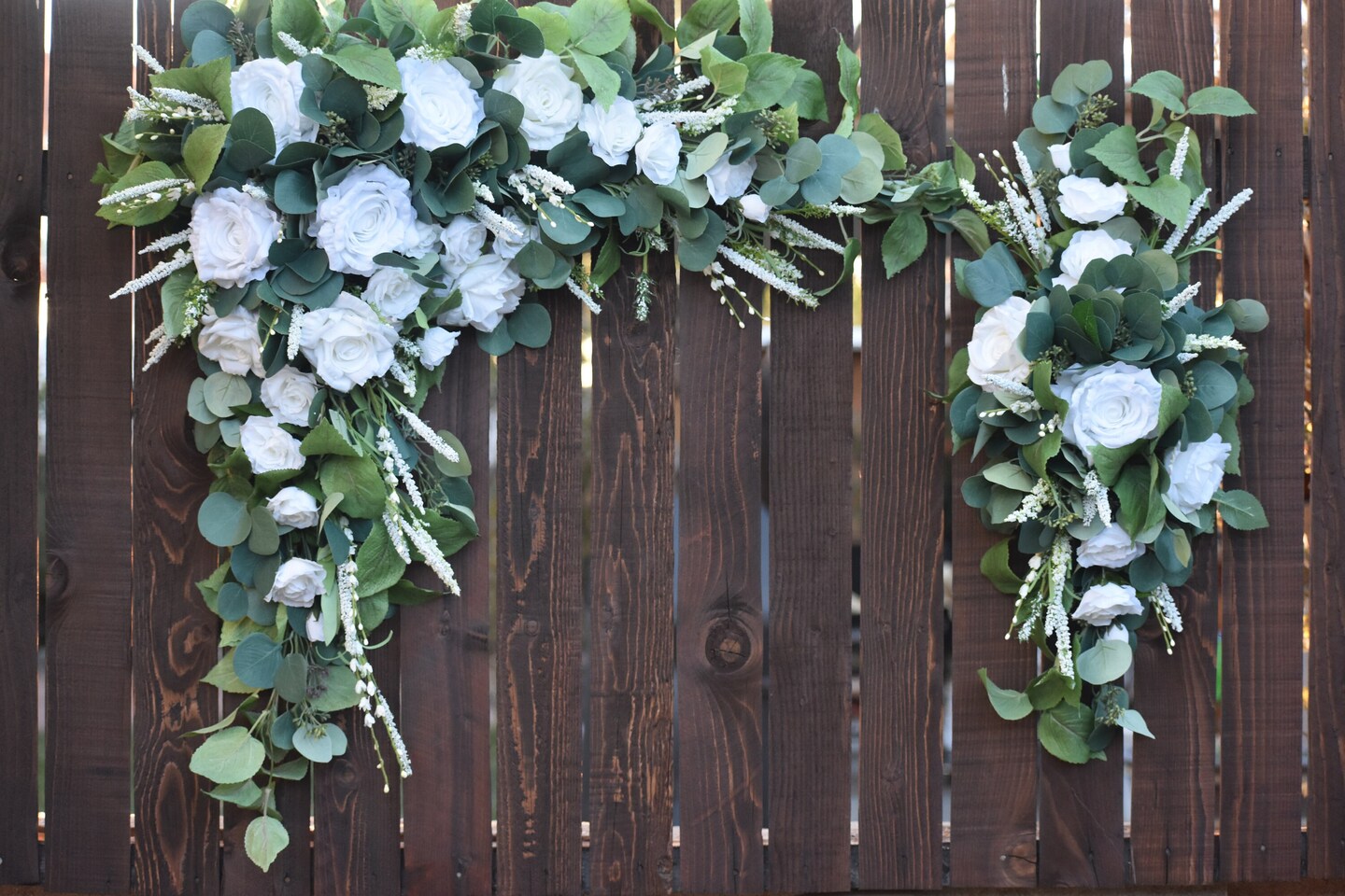 Large Arch Arbor Event Swag, Silk Floral Backdrop, Hanging Wedding