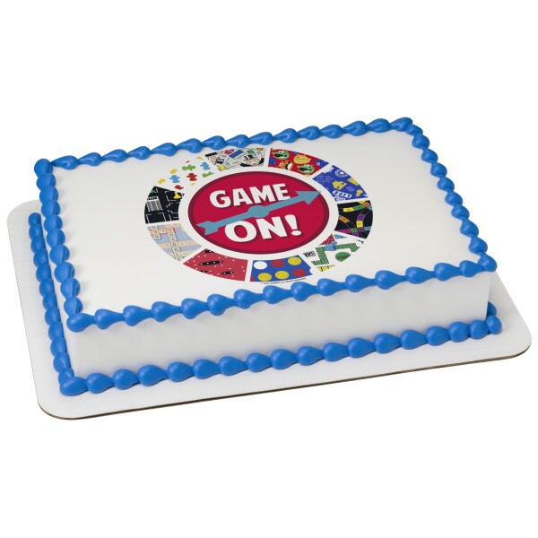 Hasbro Game Night Game On! Edible Cake Topper Image - 7.5&#x22; Round