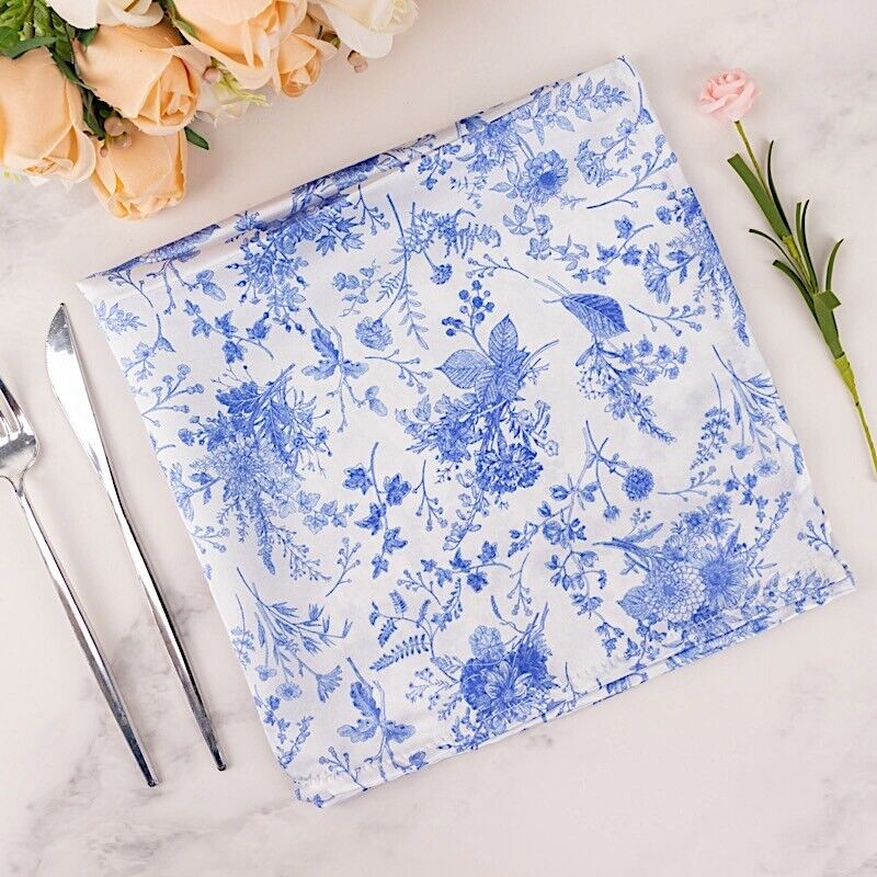 5 White 20x20 in Satin Dinner Table NAPKINS