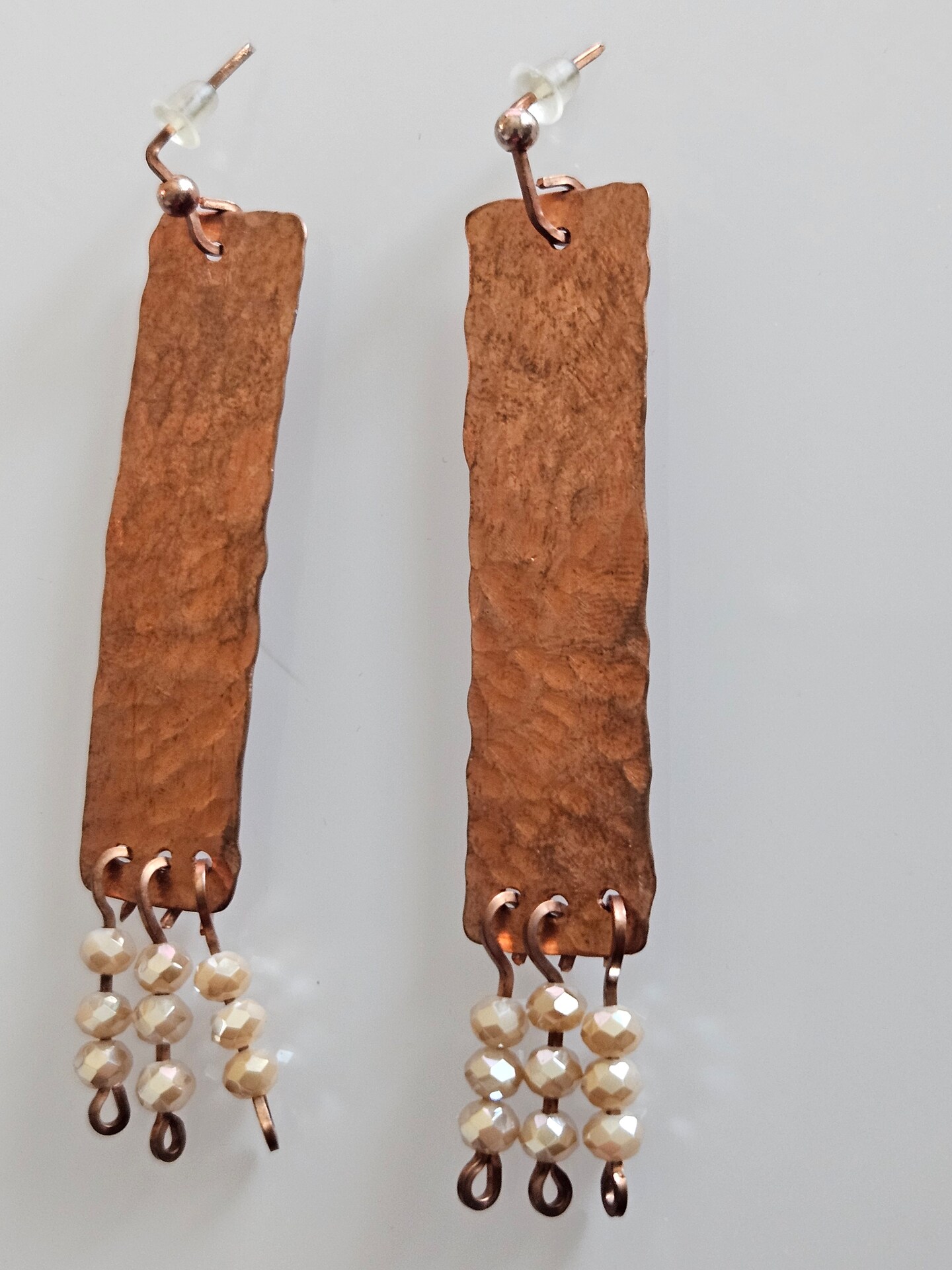 Long Beaded buy Copper Earrings