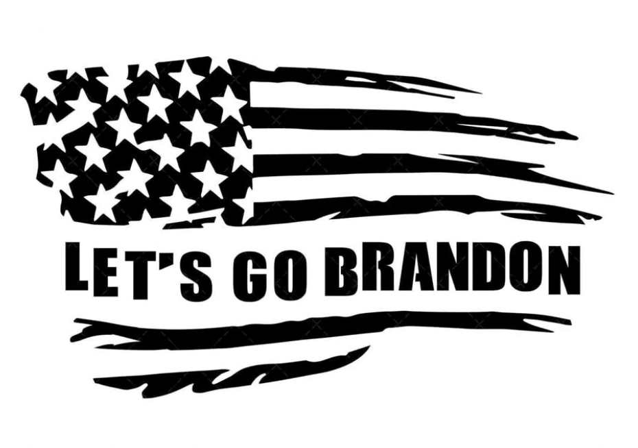 Lets go Brandon flag Vinyl window decal, Nice looking flag decal Window ...