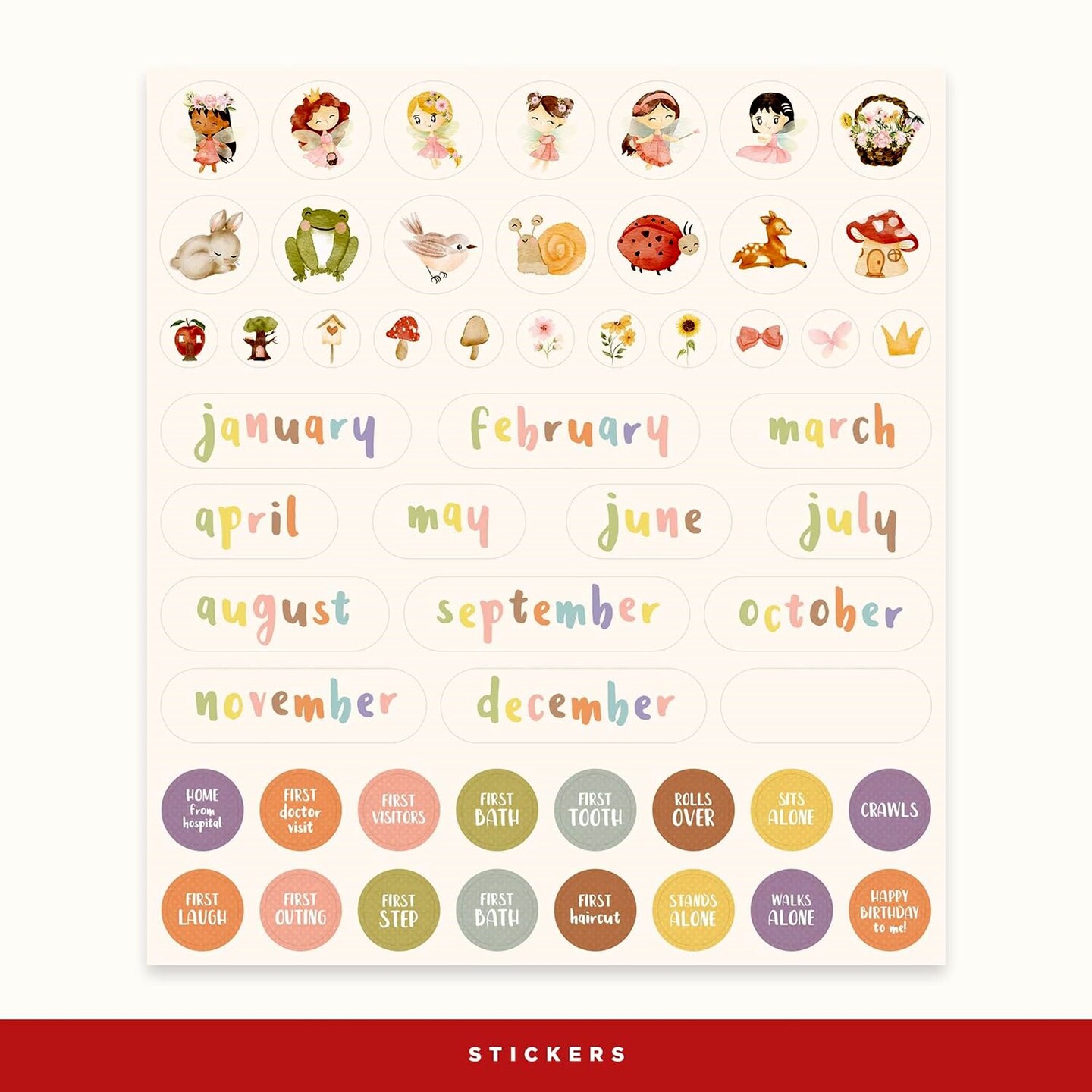 My Baby's First Year Non-Dated Keepsake Calendar With Stickers