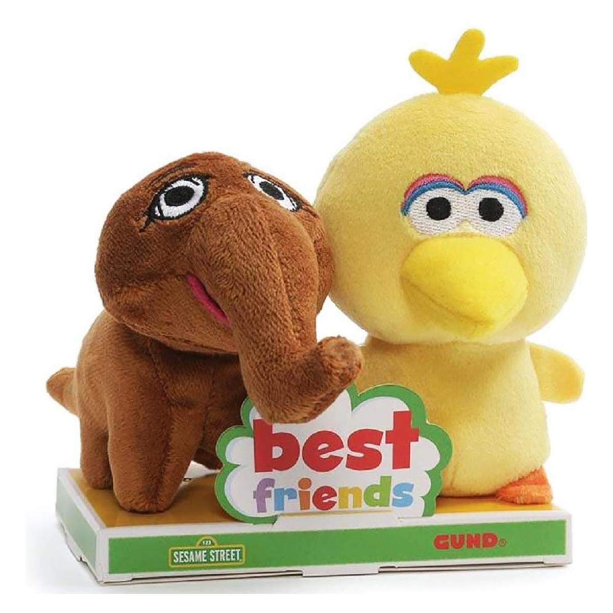 Sesame Street Big Bird and Mr. Snuffleupagus 4 Inch BFF Plush Set