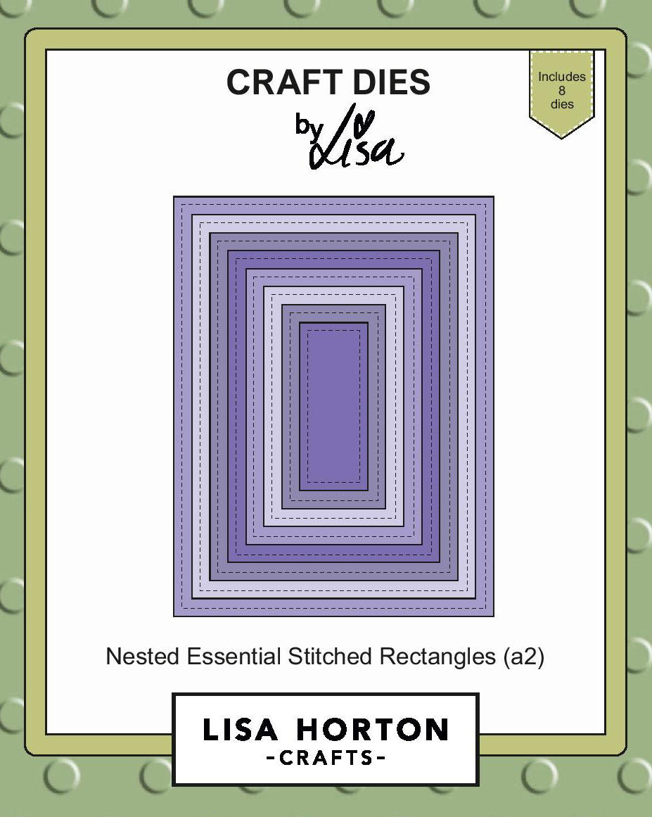 Lisa Horton --That Craft Place Lisa Horton Crafts Die Set - Nested Essential Stitched Rectangles (a2)