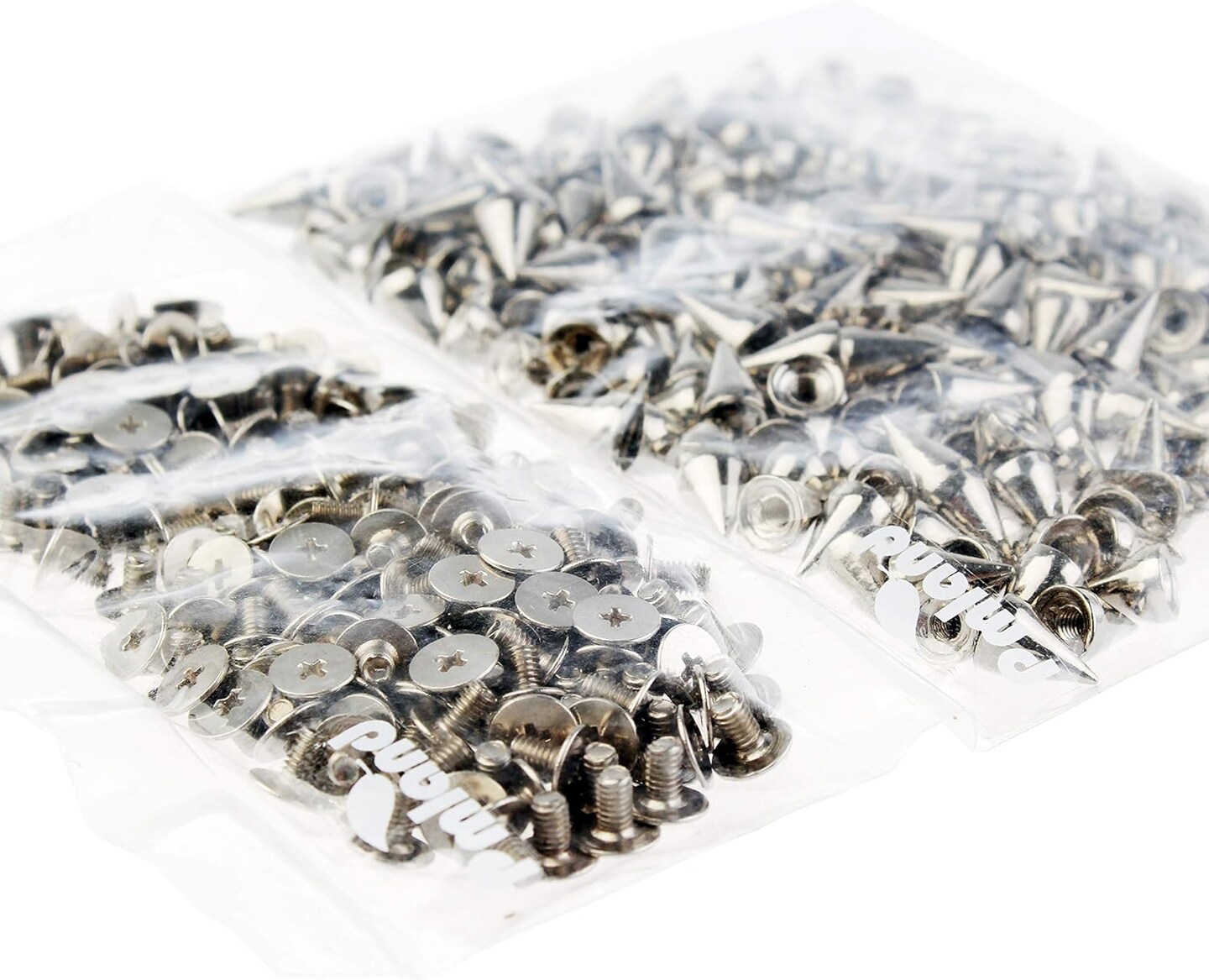 200 Sets/Pairs 9.5mm Silver Cone Spikes Screwback Studs DIY Craft Cool Rivets Punk