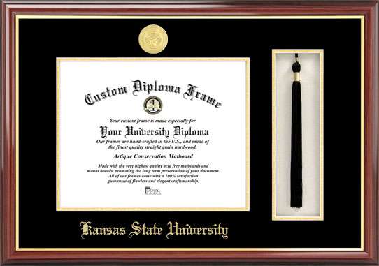 Kansas State University 11w x 8.5h Tassel Box and Diploma Frame