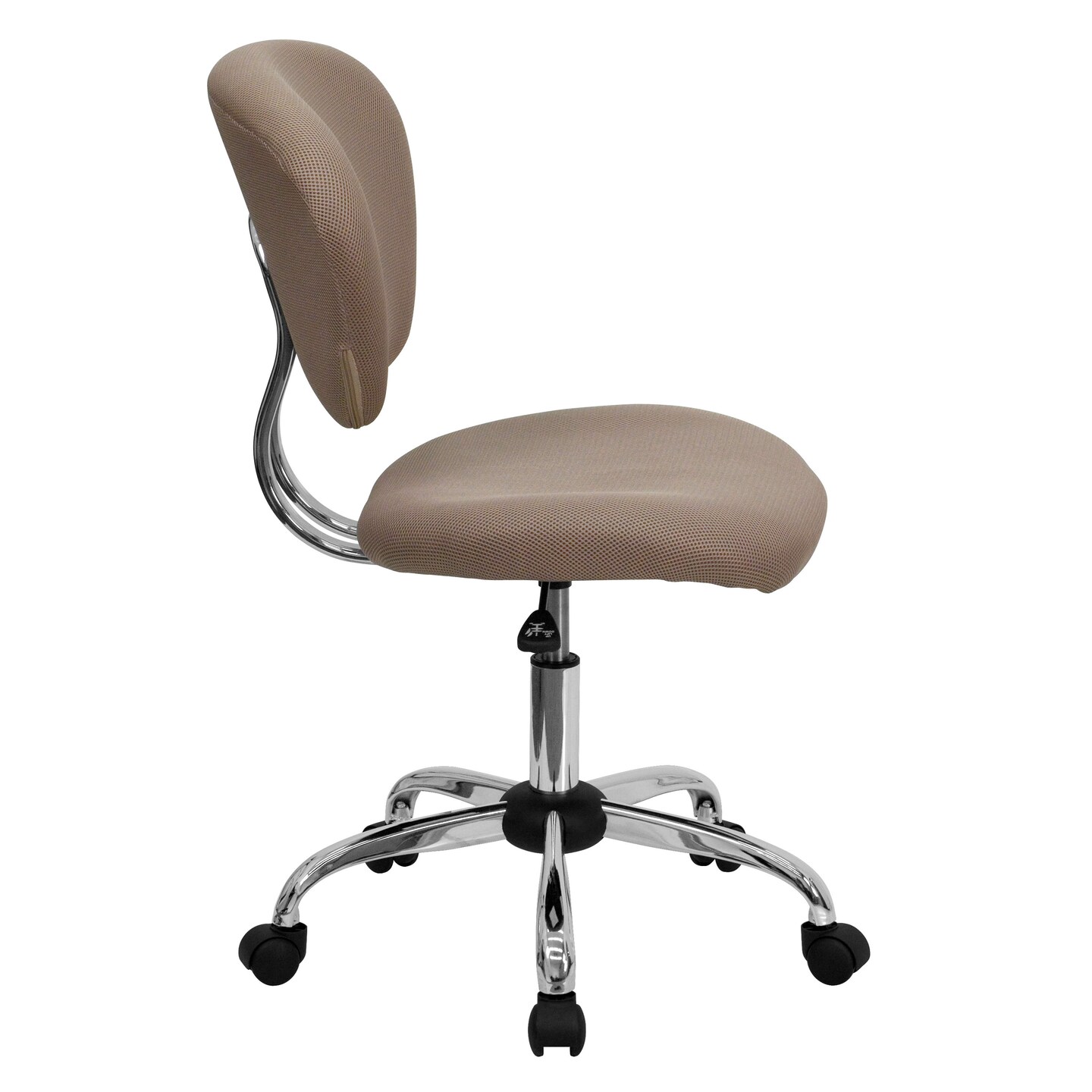 Emma and Oliver Mid-Back Mesh Padded Swivel Task Office Chair with Chrome Base