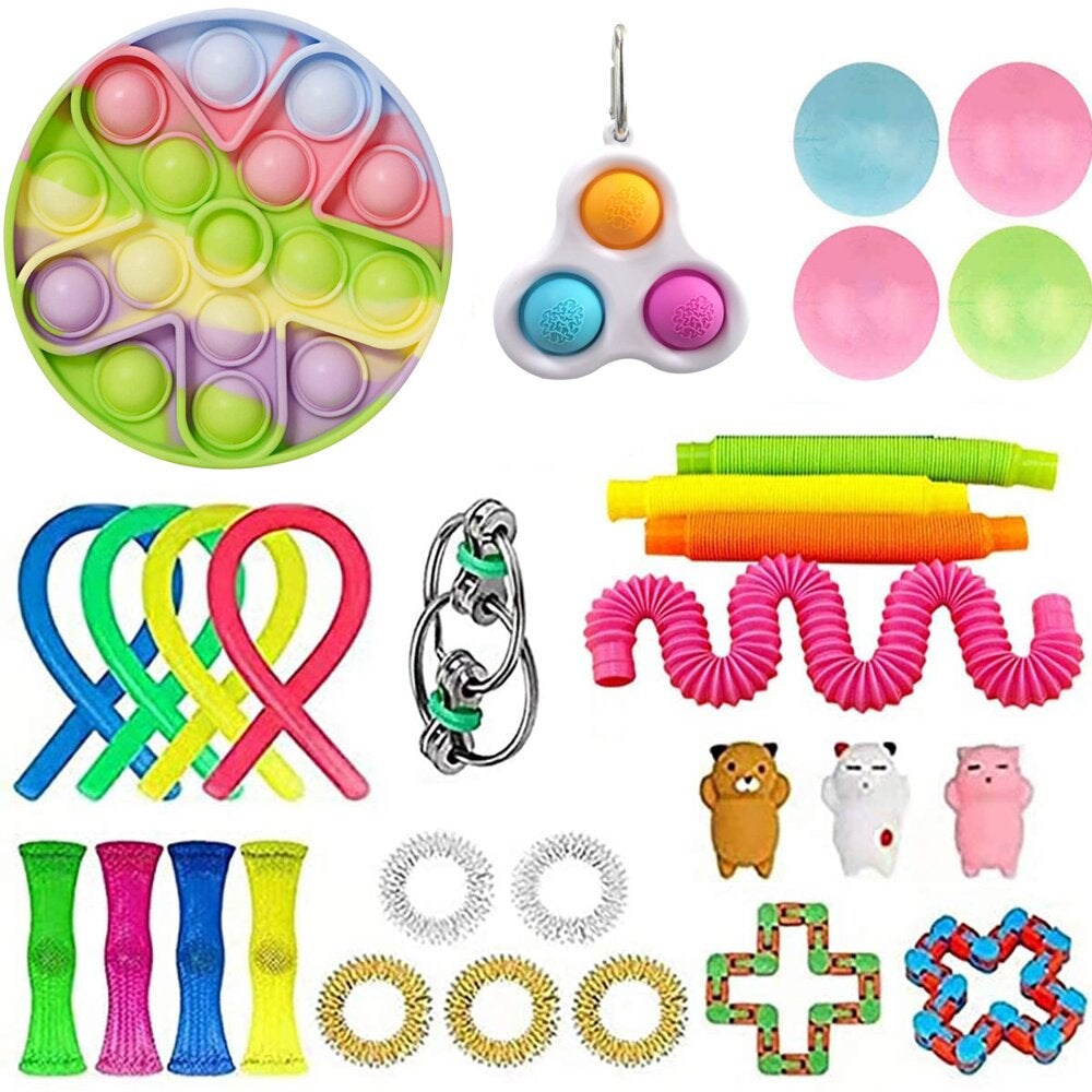 Simple Dimple Sensory Fidget Toys Set Stress Relief Push Pull Sensory Toys Michaels 9404