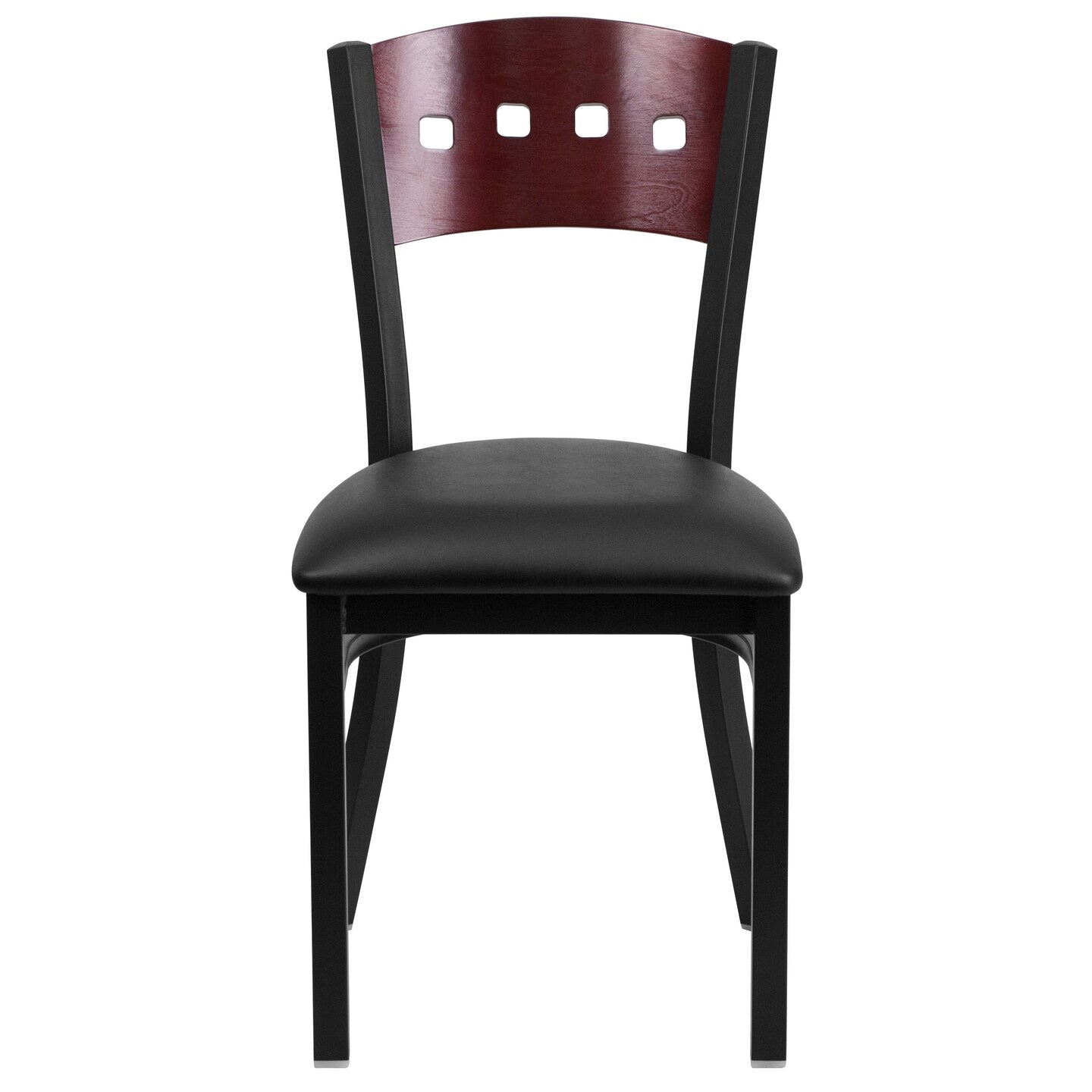 Emma and Oliver Decorative 4 Square Back Metal Restaurant Dining Chair
