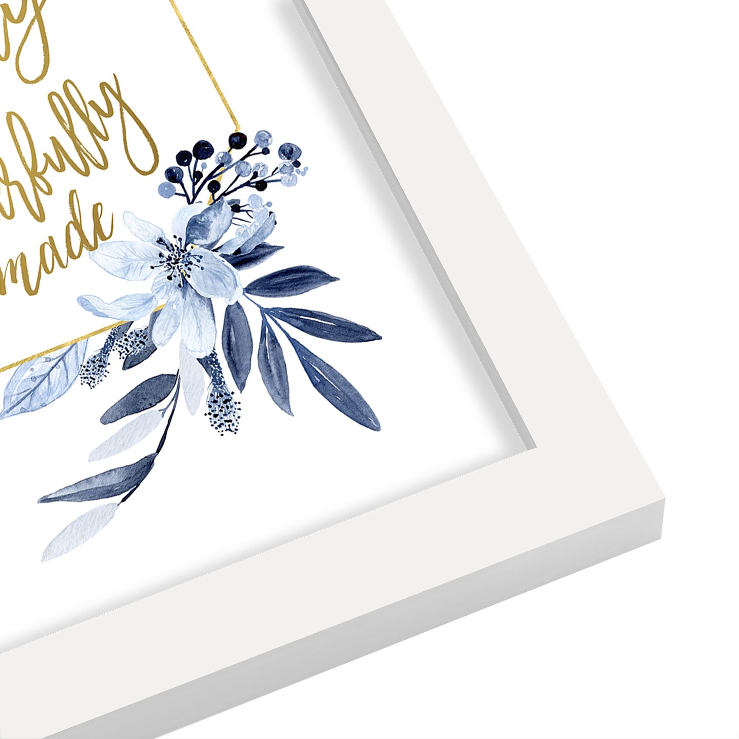 Fearfully And Wonderfully Blue Flowers by Wall + Wonder Frame  - Americanflat