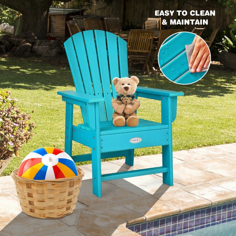 Kids Adirondack Chair with Ergonomic High Backrest and Wide Armrest Perfect Gift for Christmas or Birthdays