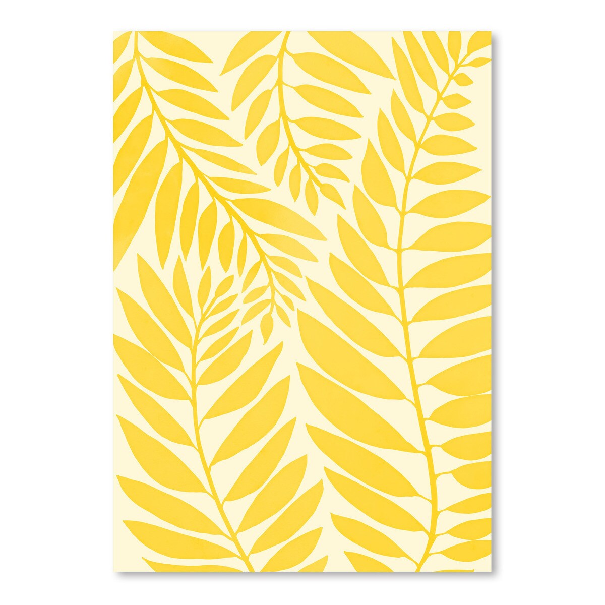 Golden Yellow Leaves by Modern Tropical Poster Art Print - Americanflat ...