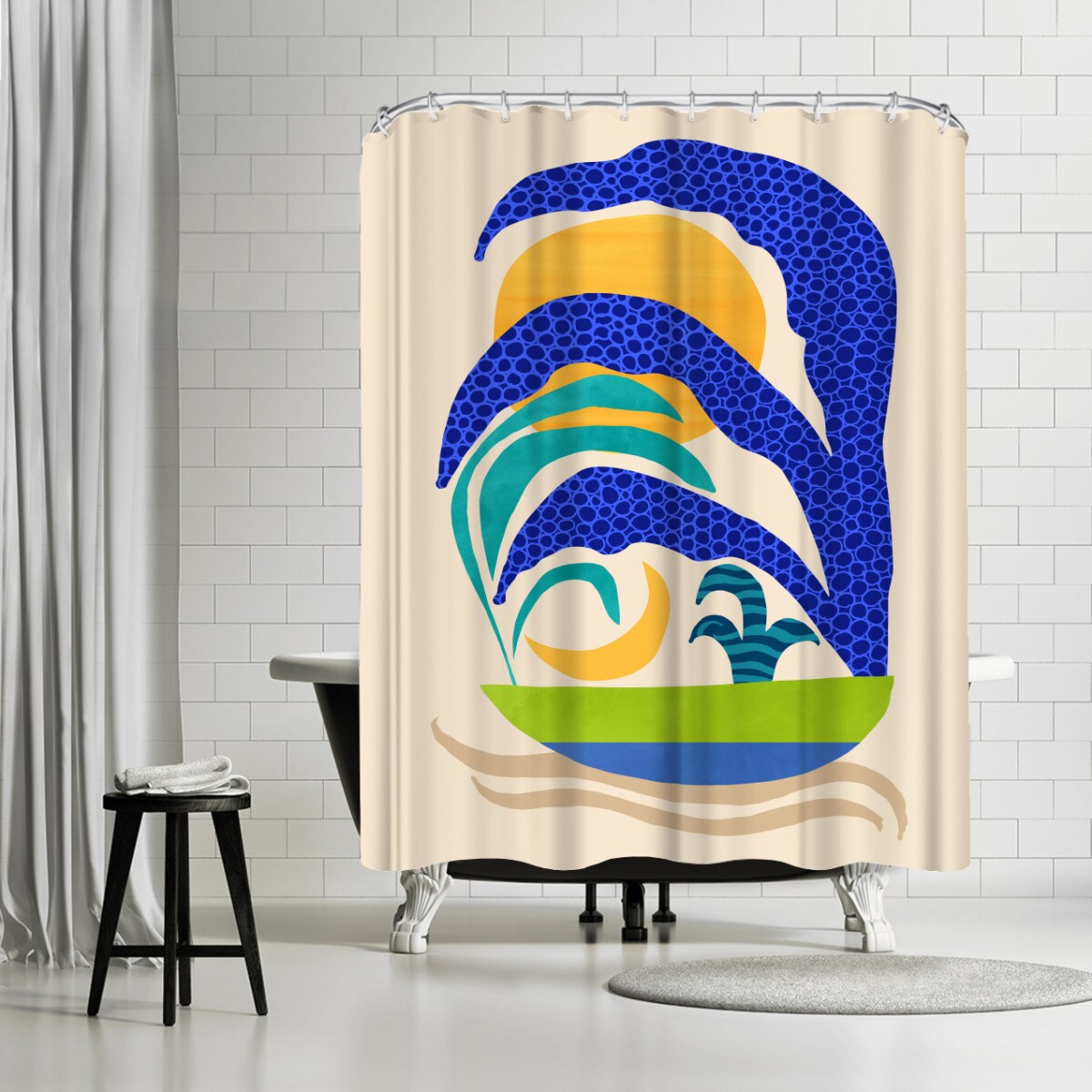 Secret Garden by Modern Tropical Shower Curtain 71&#x22; x 74&#x22;
