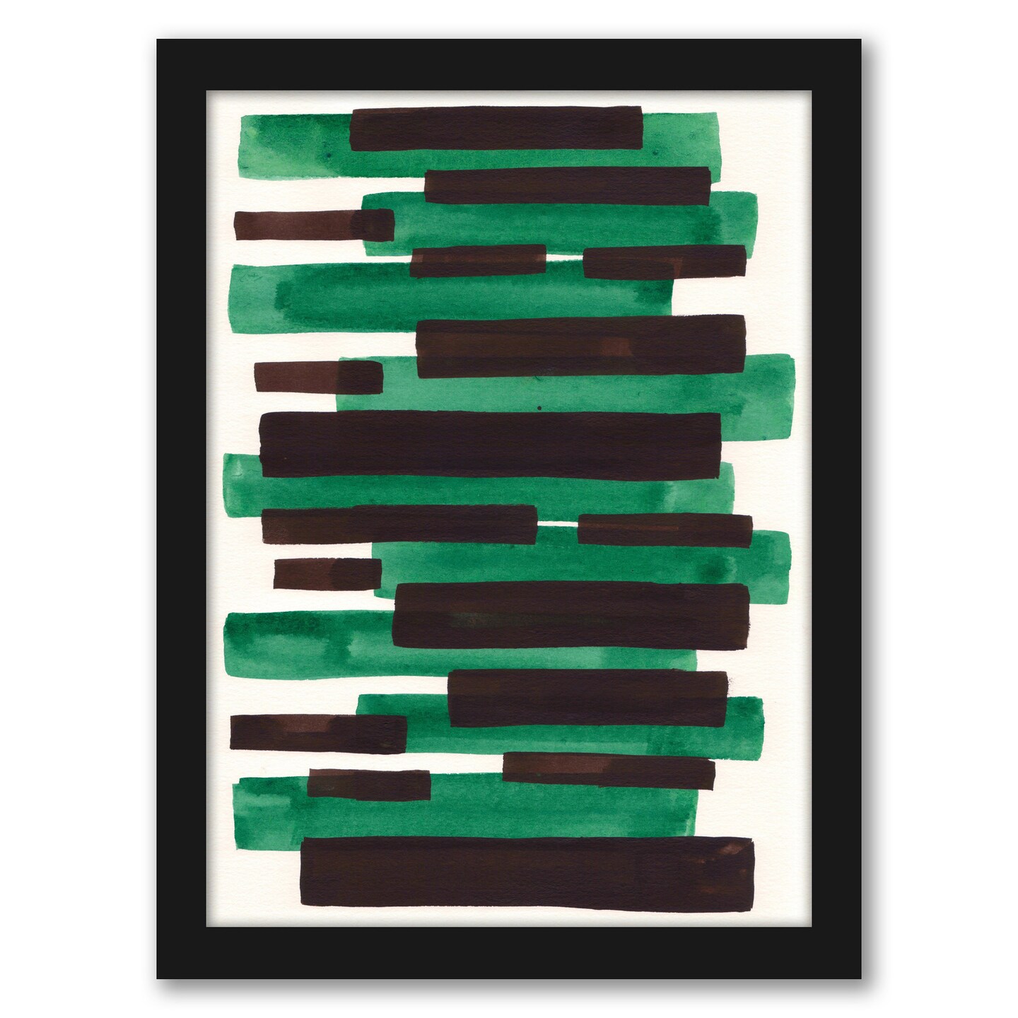 Deep Green Primitive Stripe by Ejaaz Haniff Frame  - Americanflat