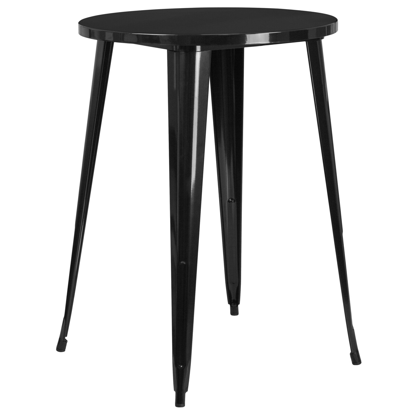 Emma and Oliver Commercial Grade 30&#x22; Round Colorful Metal Indoor-Outdoor Bar Height Dining Table