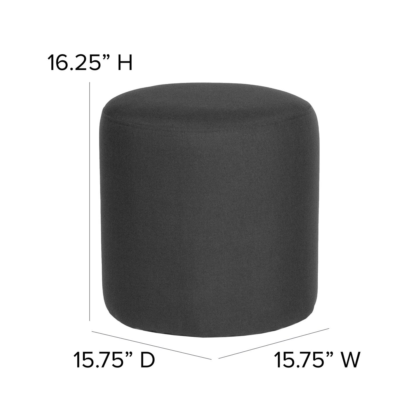 Emma and Oliver Upholstered Round Ottoman Pouf
