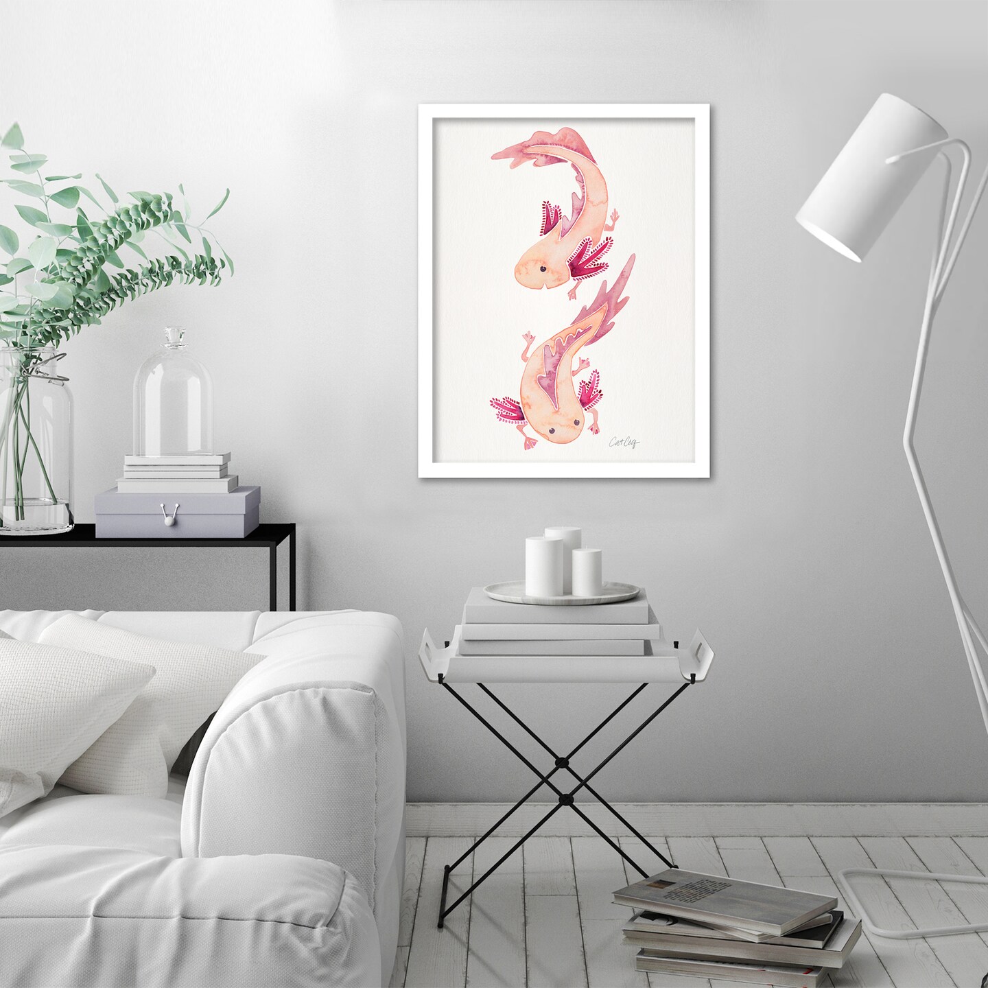 Axolotls by Cat Coquillette Frame  - Americanflat