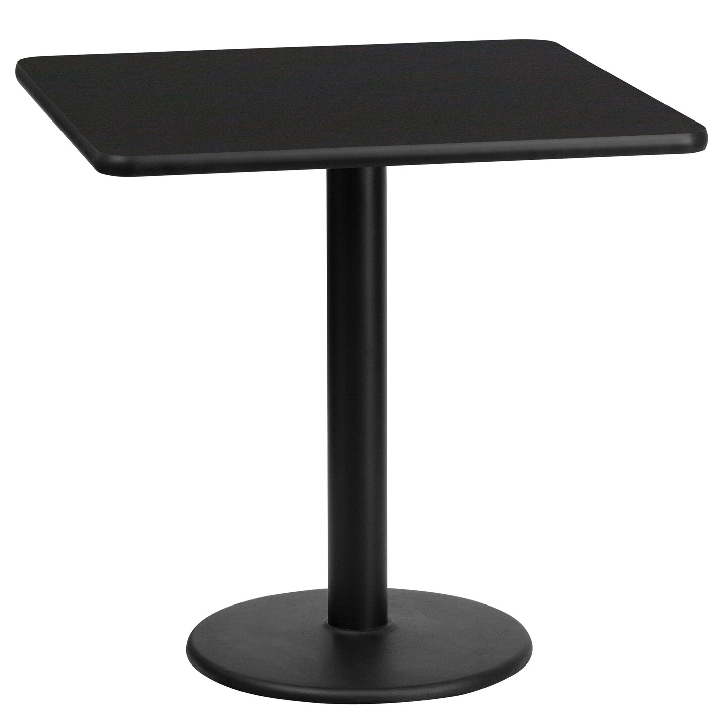 Emma and Oliver 24&#x22; Square Laminate Table Top with 18&#x22; Round Table Height Base
