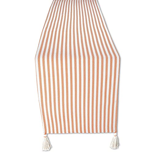 Fall Table Runner 72 Inches Long for Fall Décor, 100% Cotton Thanksgiving Table Runner for Fall Decorations for Home, Table Runner Fall or Boho Table Runner, Fall Runner (Russet Orange)