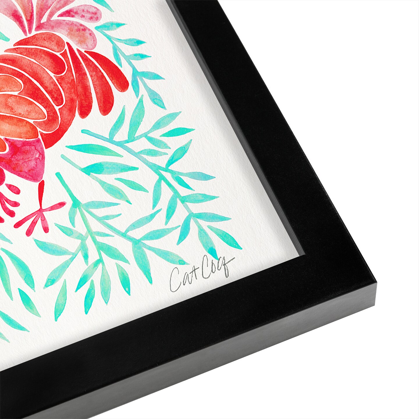 Lecoq Mint Leaves by Cat Coquillette Frame  - Americanflat